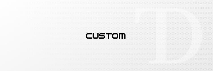 Grey abstract background with the word 'Custom' inside a frame